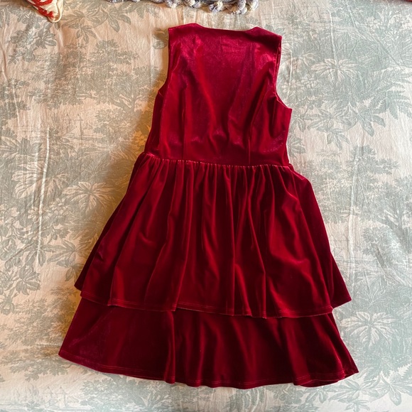 NWT Burgundy Velvet, Deep V Dress - Picture 10 of 12